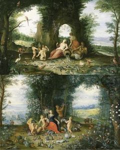Allegorie De L'eau (+ Allegorie De La Terre; Pair) by Peeter Van Avont