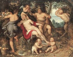 Sine Baccho Et Cerere Friget Venus (without Ceres And Bacchus, Venus Would Freeze) by Peeter Van Avont