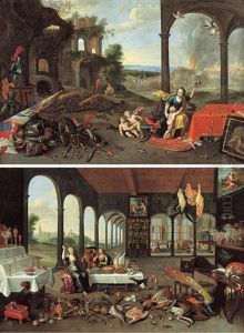 Allegorie De La Guerre Ou Du Feu (+ Allegorie De La Terre; Pair) by Peeter Van Avont