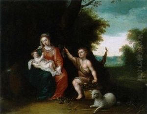 Maria Mit Dem Kind Und Dem Johannesknaben by Peeter Van Avont