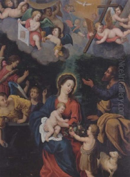 The Holy Family With The Infant Saint John The Baptist In A Landscape - view 1