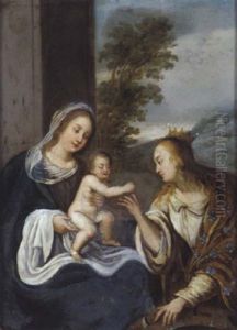 Die Mystische Vermahlung Der Konigin Katharina Von Alexandrien Mit Dem Christusknaben, Der Ihr Den Ring An Den Finger Steckt Die Mystische Vermahlung Der Konigin Katharina Von Alexandrien Mit Dem Christusknaben, Der Ihr Den Ring An Den Finger Steckt