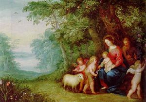 The Rest On The Flight To Egypt by Peeter Van Avont