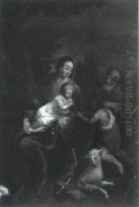 Die Hl. Familie Mit Johannes Dem Taufer by Peeter Van Avont