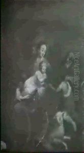 Die Hl. Familie Mit Johannes Dem Taufer by Peeter Van Avont