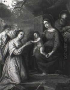 The Mystic Marriage Of Saint Catherine by Peeter Van Avont