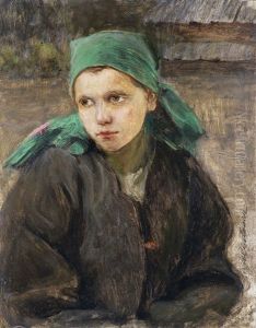 Girl With Green Scarf