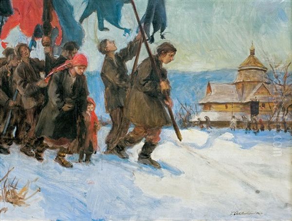 A Procession Of Hutsuls - view 1