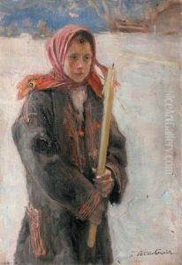 Paysanne Au Cierge by Teodor Axentowicz