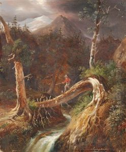 Paesaggio Fluviale Con Cacciatore by Massimo D' Azeglio