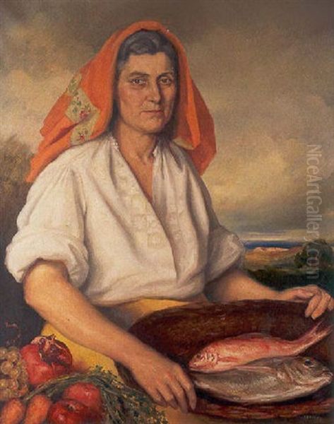 Campesina Gallega Con Bodegon - view 1