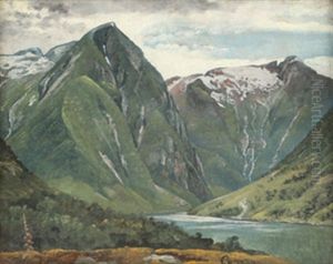Landskap Med Hoye Fjell by Knud (Andreassen) Baade