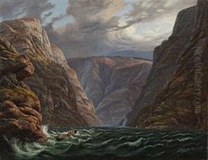 Fjordparti by Knud (Andreassen) Baade