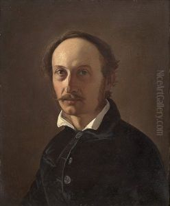 Selvportrett by Knud (Andreassen) Baade
