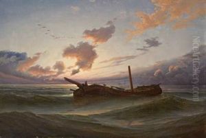 Skipsvrak Under Nattehimmel