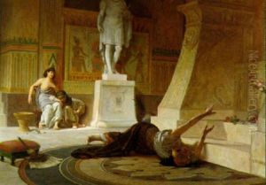 Cleopatre Reine D'egypt, Au Tombeau D'antoine by Louis Marie Baader