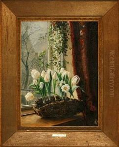 Frame With White Tulips by Alfrida Baadsgaard