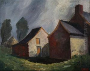 Farmhouses And Shadows by Raoul Adam