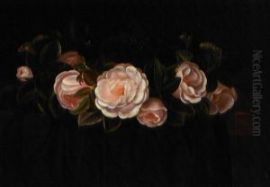 Krans Af Sart Lyserode Roser by Alfrida Baadsgaard