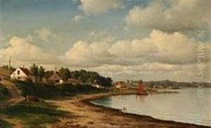 Fishing Village At Humlebaek, Denmark by Carl Emil Baagoe