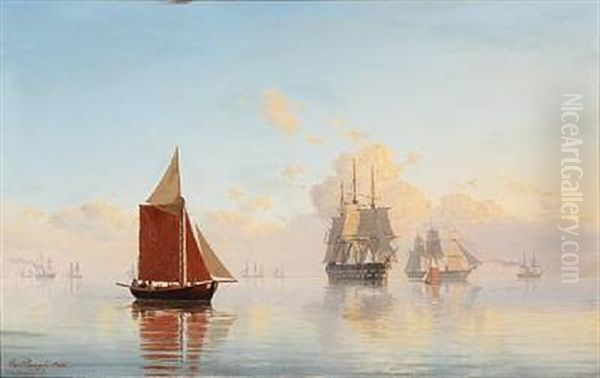 Seascape With Sailing Ships And Boats - view 1