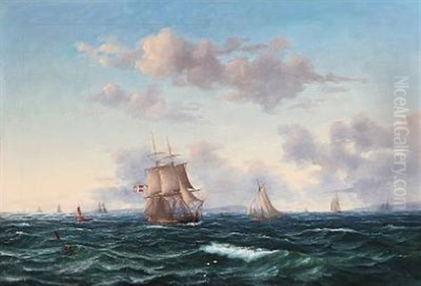 Seascape With Sailing Ships At Sea - view 1