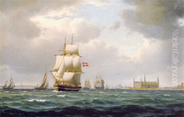 Danische Handelsflotte Kronborg Passierend - view 1