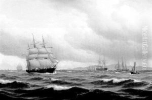 Shipping Off The Coast by Carl Emil Baagoe