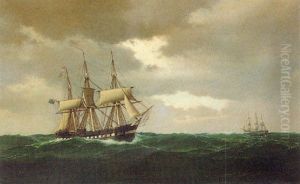 Ships At Sail by Carl Emil Baagoe