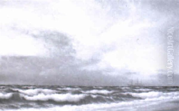 Marine Med Sejlskibe Ud For Kysten - view 1