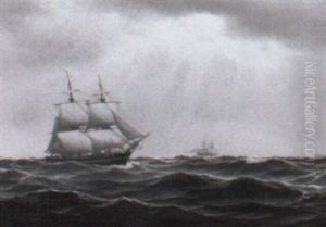 Marine Med Sejlskibe by Carl Emil Baagoe