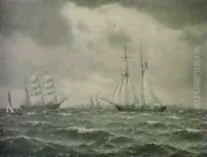 Marin Med Segelfartyg by Carl Emil Baagoe