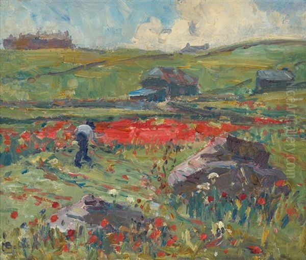 Untitled [a Farmer Tends His Field Of Flowers] - view 1