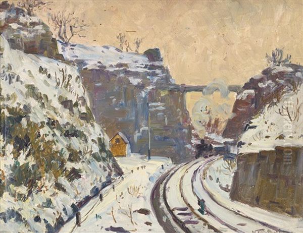 Untitled [a Bend In The Railway In The Snow] - view 1