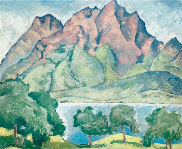 Landscape View Of Lake Lucerne And Pilatus - view 1