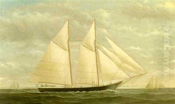 Yacht In Full Sail - view 1
