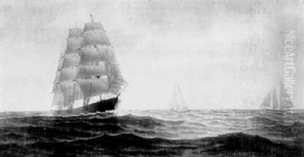 Sailing Vessels At Sea - view 1
