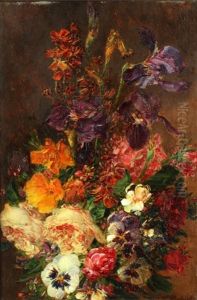 Still Life Of Flowers In A Vase; And Companion (pair) Still Life Of Flowers In A Vase; And Companion (pair)