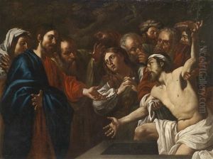Die Auferweckung Des Lazarus by Dirck Van Baburen