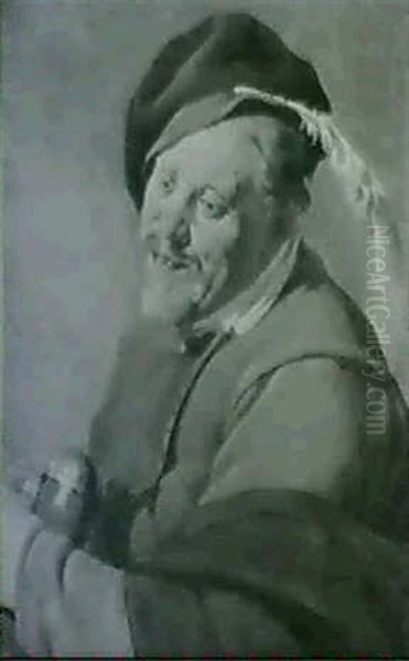 Figure D'homme Au Chapeau A Plume - view 1