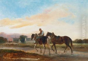 Horseman Returning Home by Alois Bach