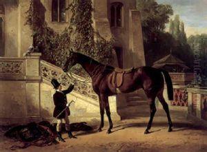 Stallmeister Mit Vollblut Aus Dem Gestut Des Grafen Arco by Alois Bach