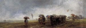 Prozession Bei Regen by Alois Bach