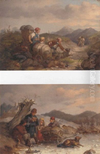 Travellers Resting On A Track - view 1