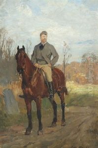Landscape With A Rider by Otto Bache