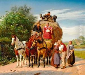 En Fragtmand, Der Skal Til Hovedstaden, Holder For At Tage En Passager Op (a Hauler On His Way To The Capital Is Picking Up A Passenger)