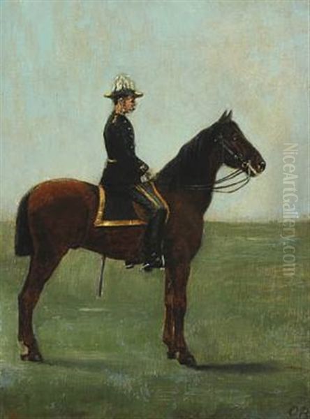 Landscape With Horse Riding Danish King Chr. Ix - view 1