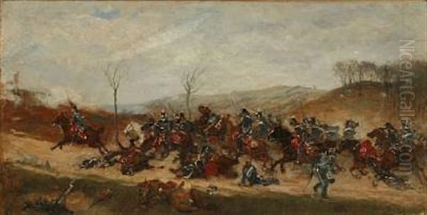 Lojnant Castenschiolds Angreb Paa Skandserne Ved Kolding (study) - view 1