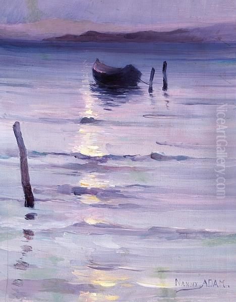 A Dinghy On The Ocean In The Evening Light - view 1