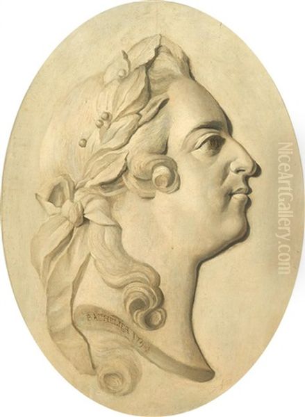 Portrait De Louis Xv En Empereur Laure - view 1